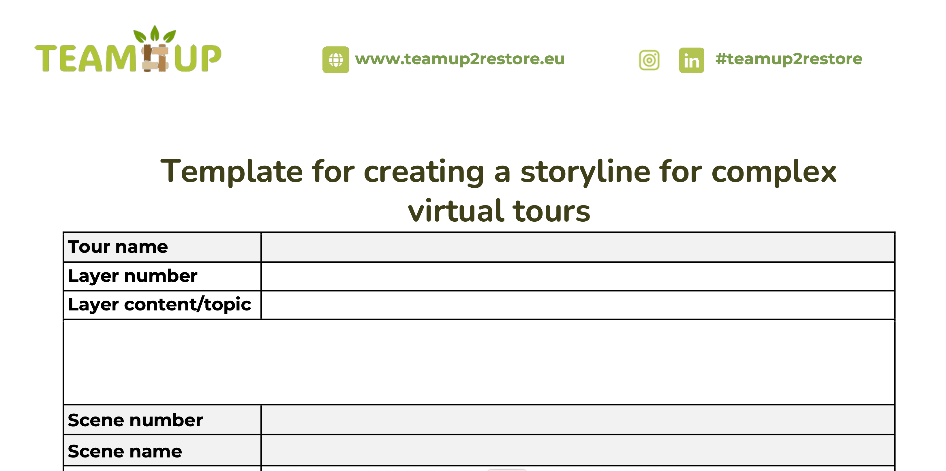 Template for Complex Virtual Tour Content (Editable)