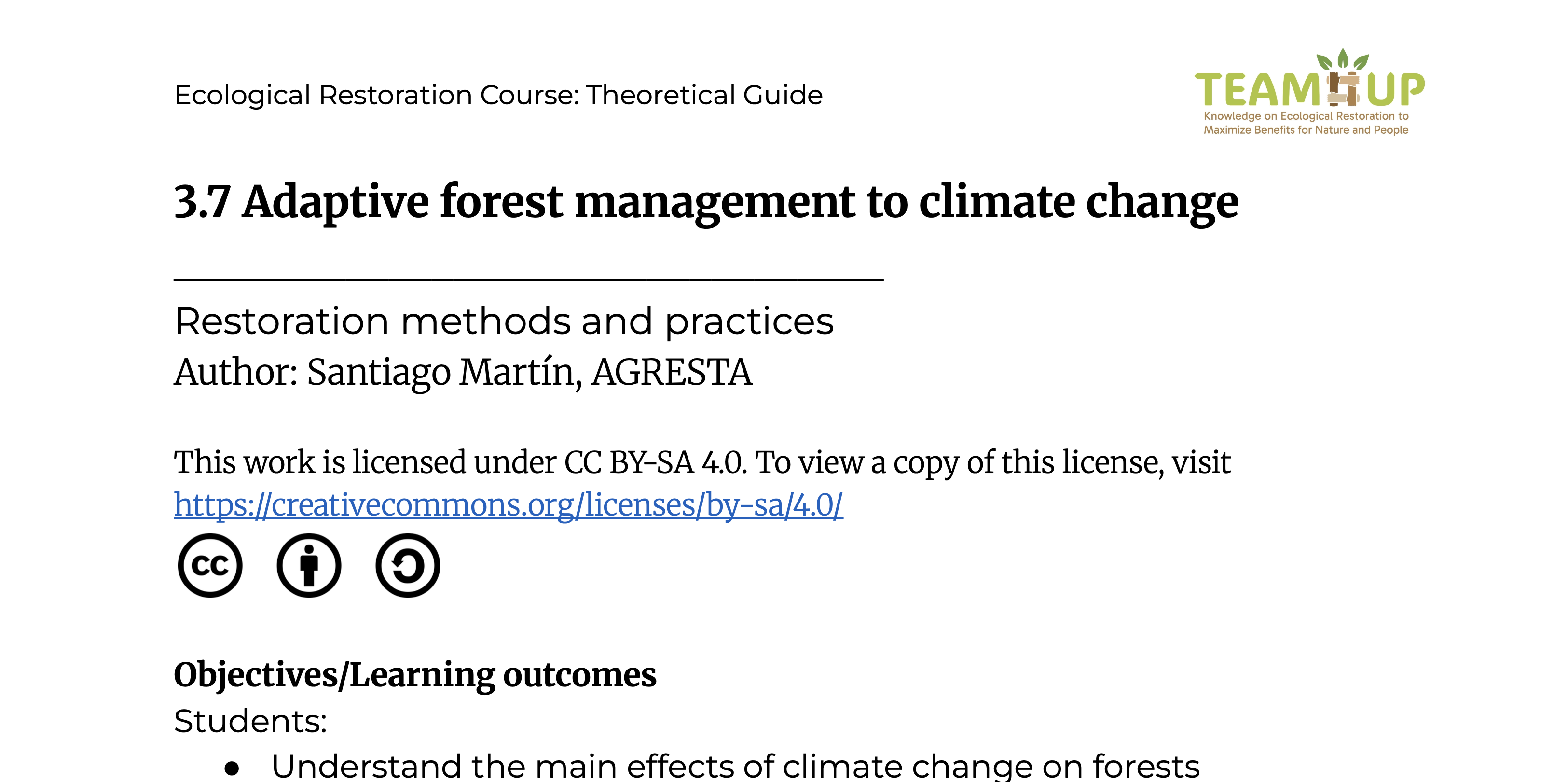 Adaptive Forest Management to Climate Change - Supporting Material