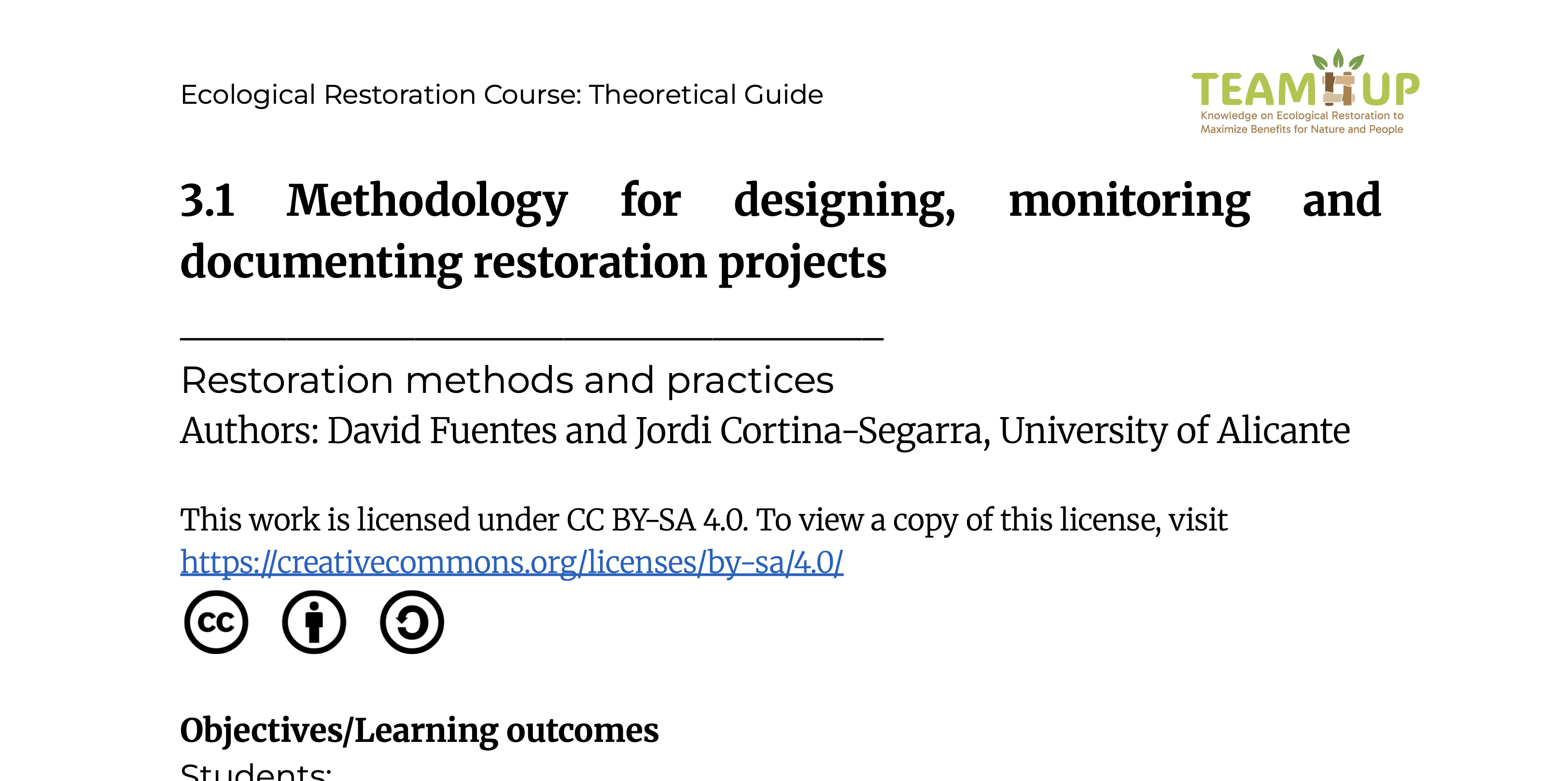 Methodology for Design, Control and Documentation - Supporting Material