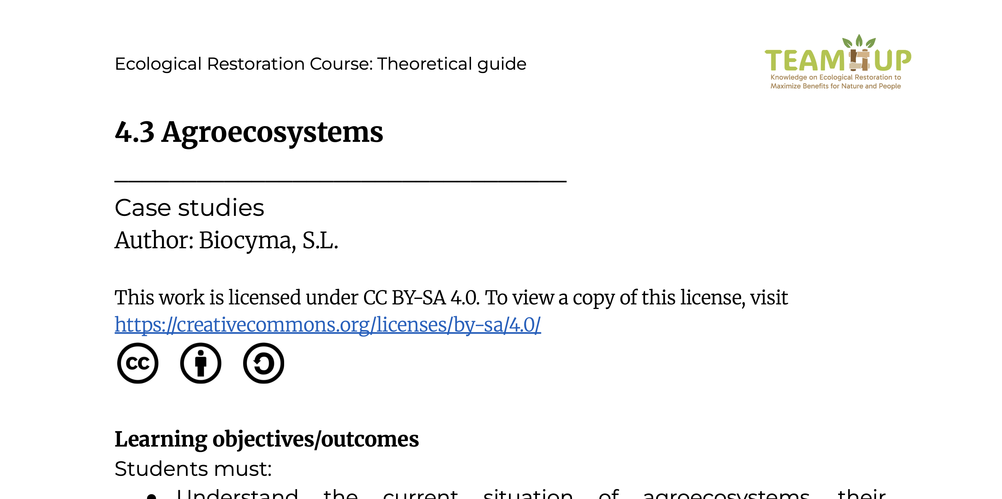 Agroecosystems - Supporting Material