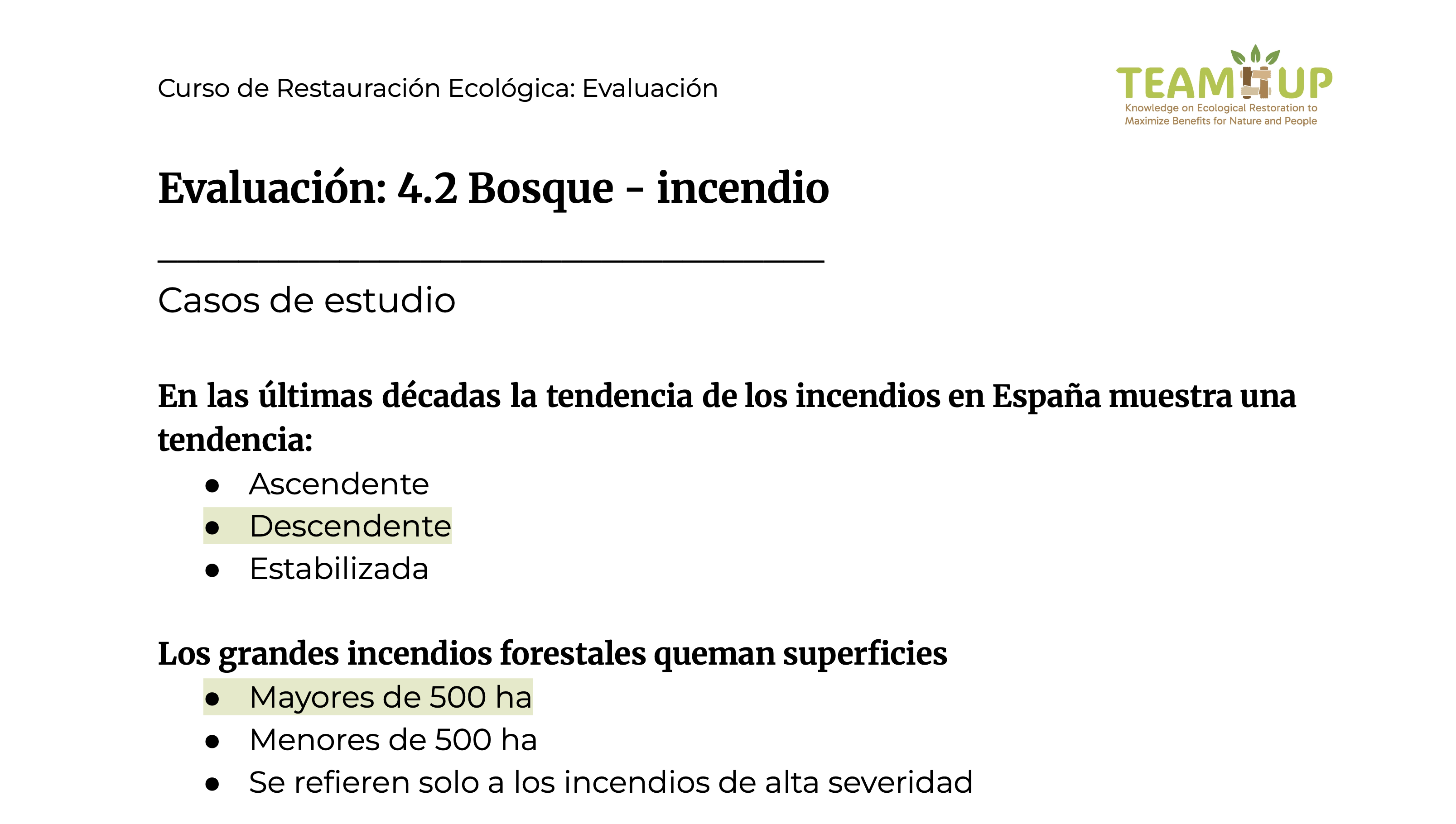 Bosque-incendio - Evaluación