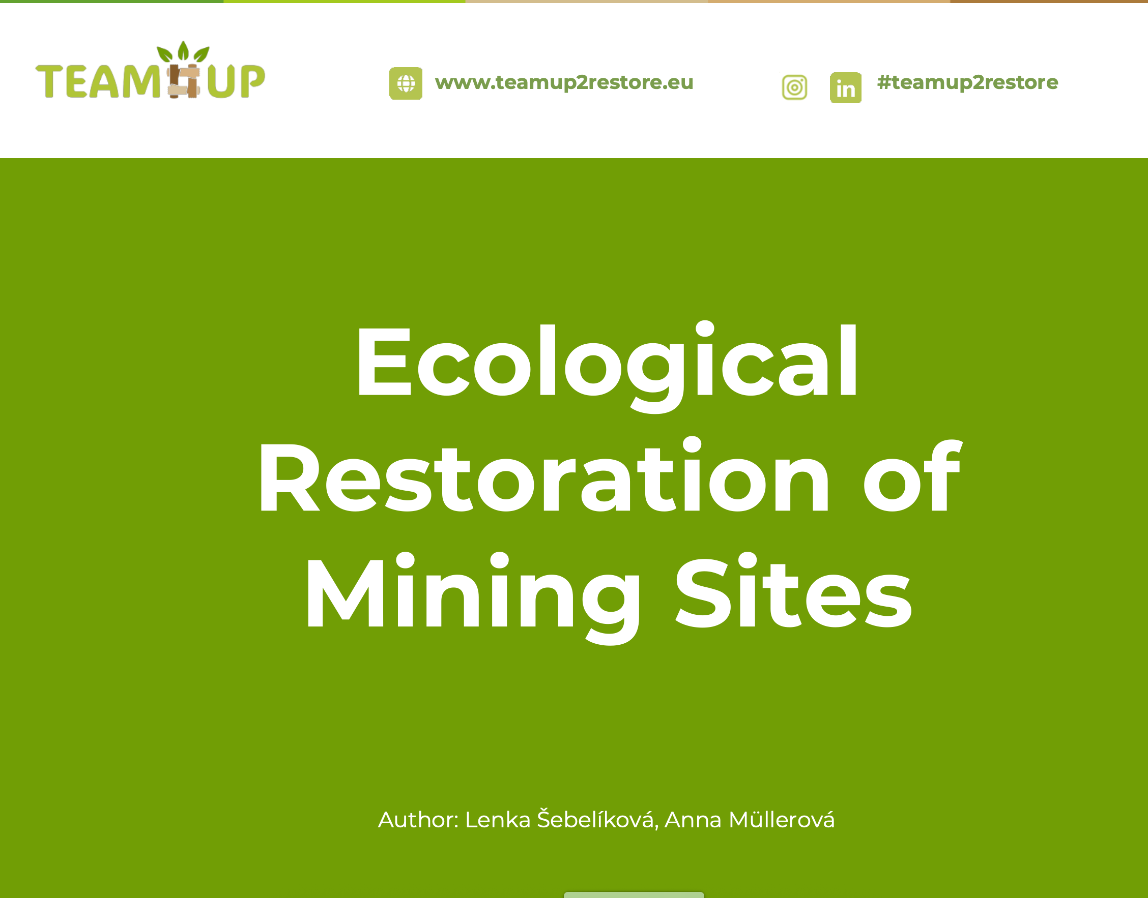 Ecological Restoration of Mine Sites