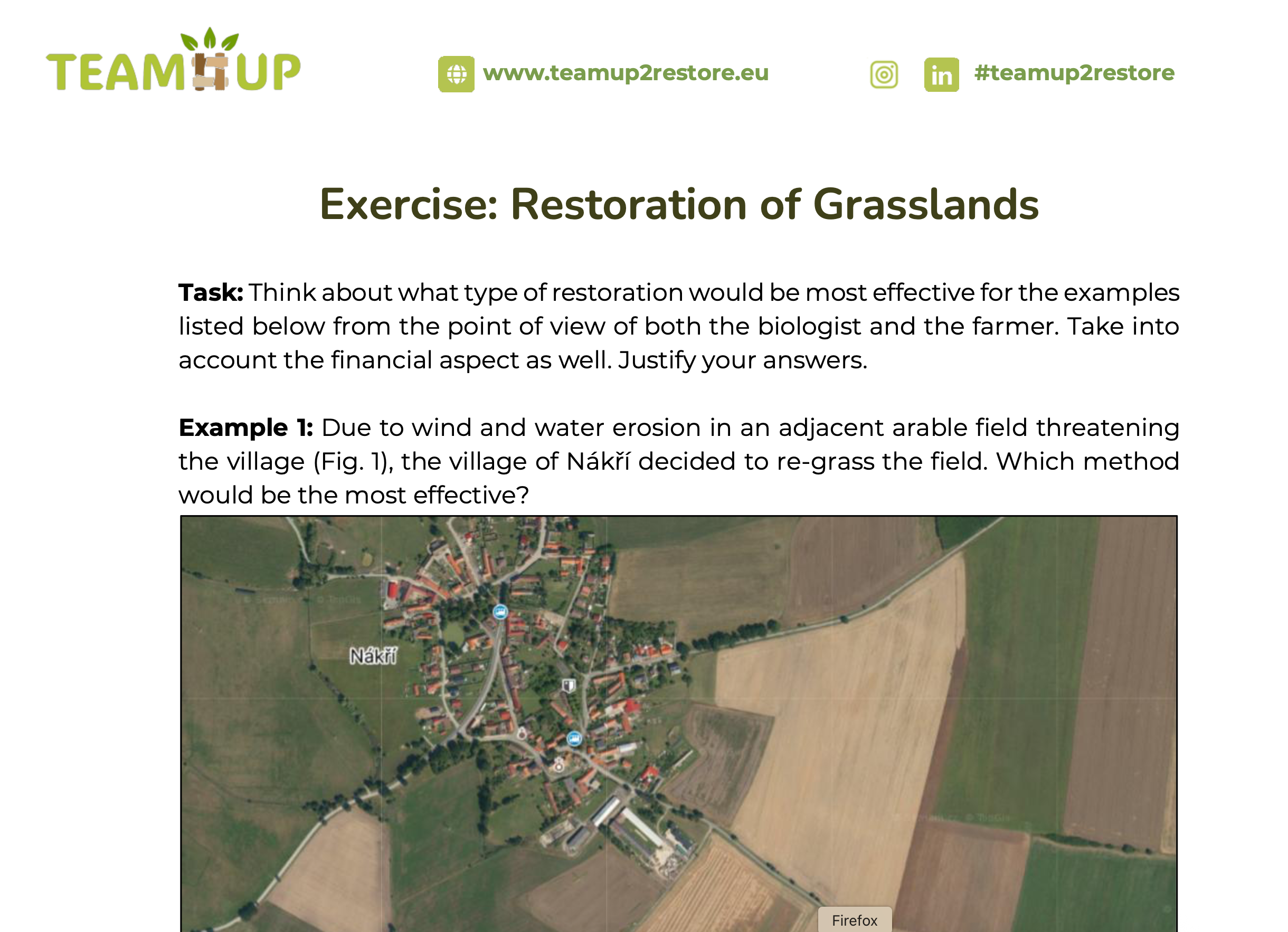 Restoration of Species Rich Grasslands (Worksheet)