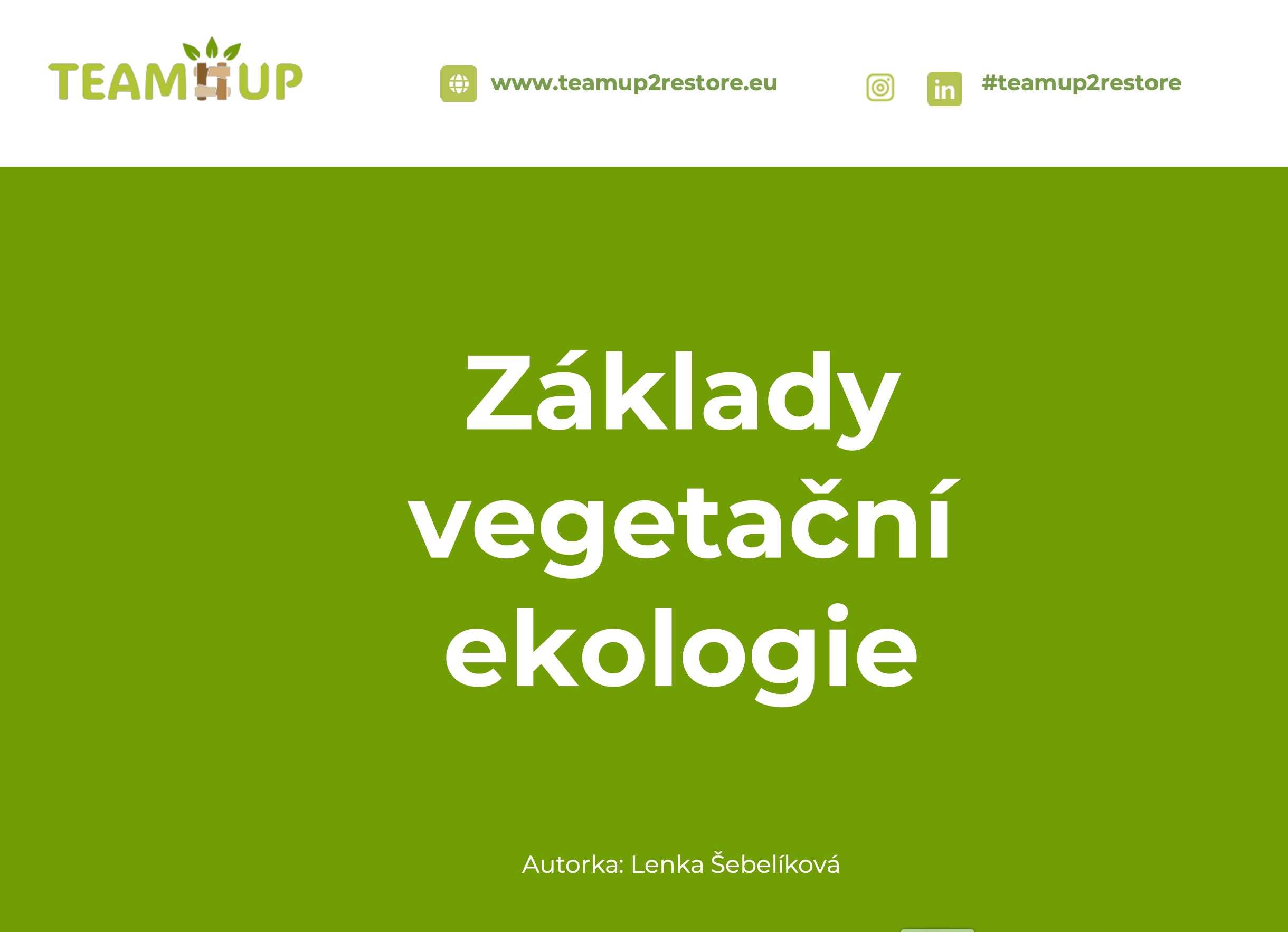 Základy vegetační ekologie