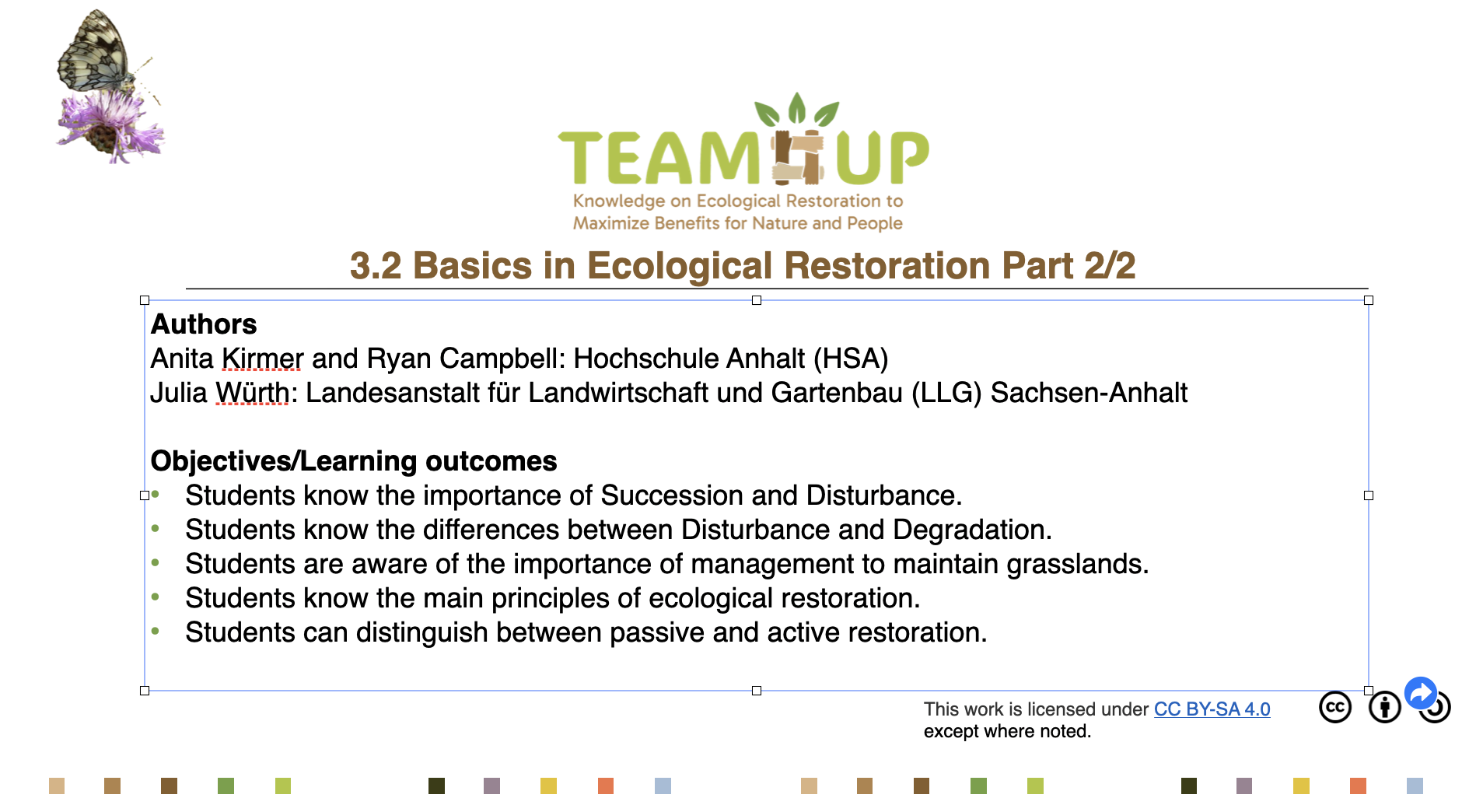 Basics in Ecological Restoration (Part 2)